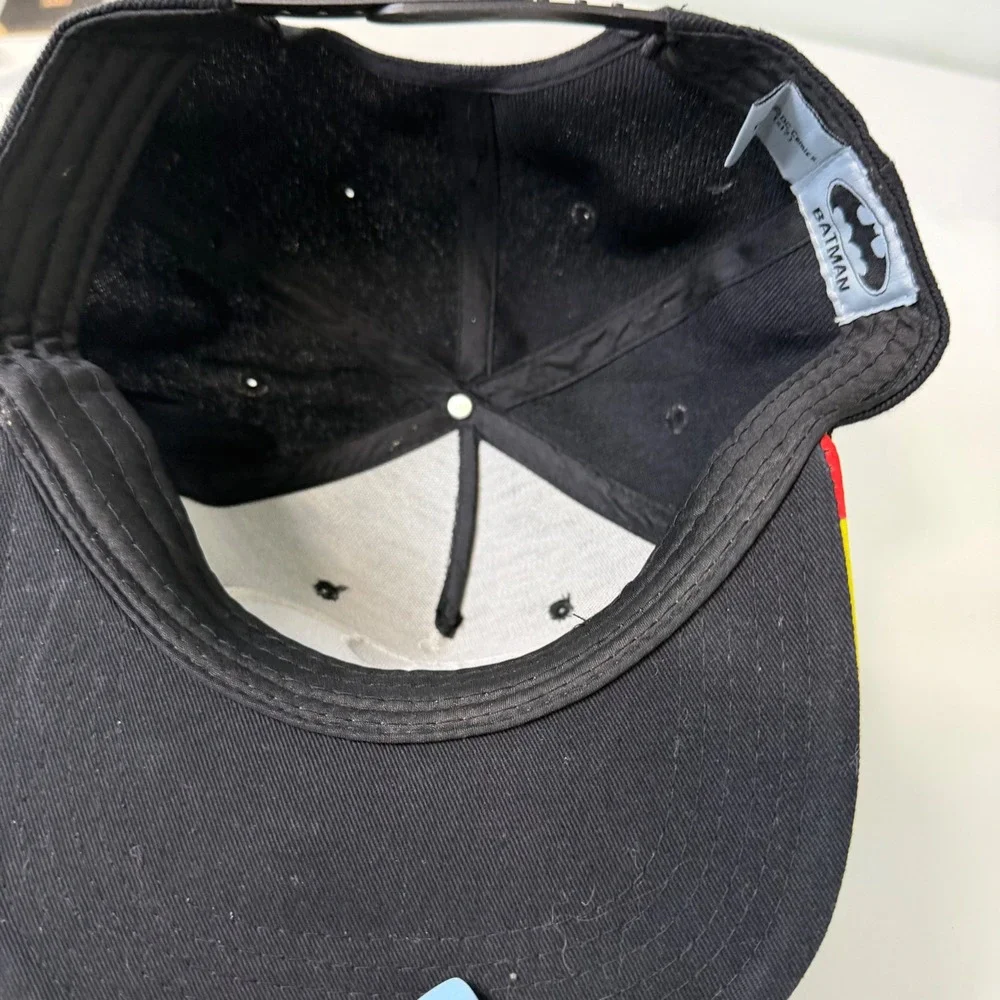 DC Comics Batman Snapback Hat Black Tie Dye Flat Brim Adjustable Cap Retro‎ Logo